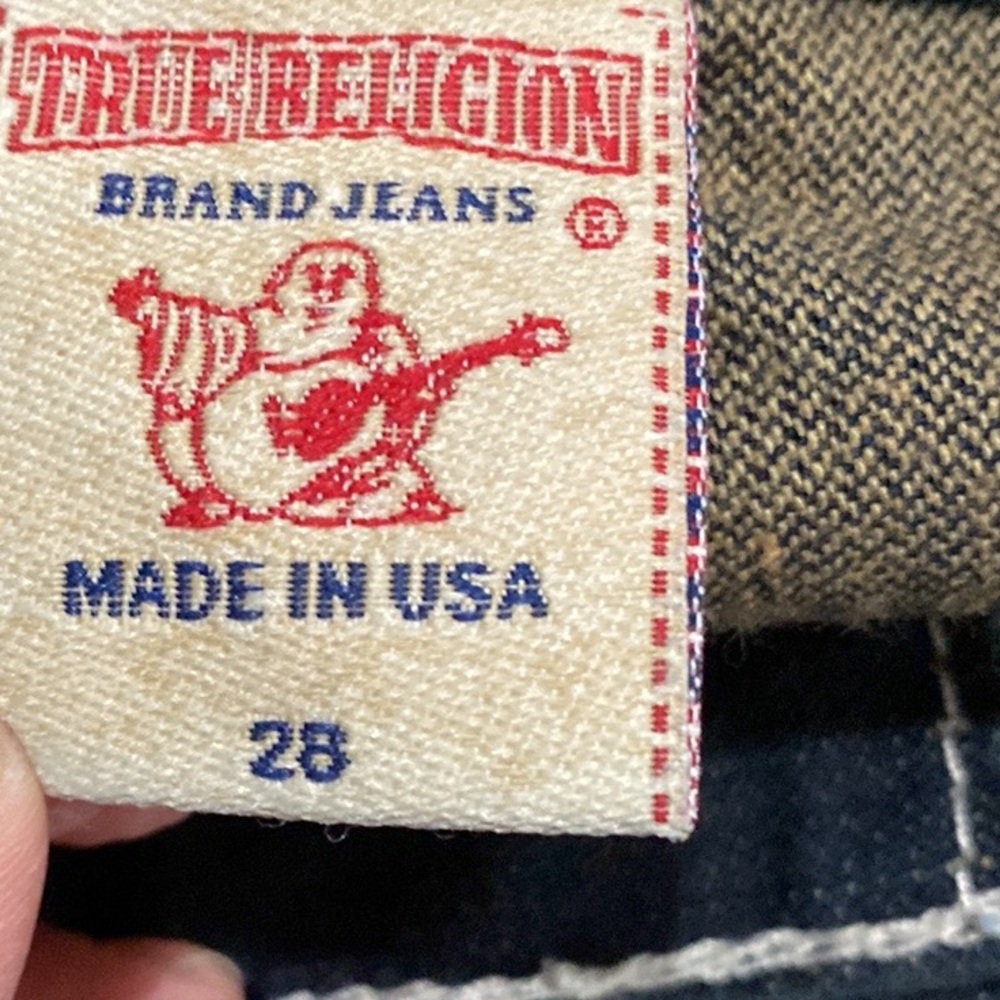TRUE RELIGION 2 Low Rise Boot Cut Flare 💯 Cotton Jeans Size 28 - Picture 15 of 16
